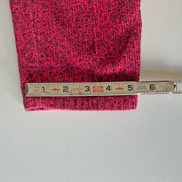 Vintage ESPRIT Women's Girls Corduroy Pink Pants 5/6 Small Floral Hot Pink Black - Picture 7 of 15